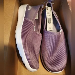 Adidas Lite Racer Slipon Womens 9.5 Purple Grey